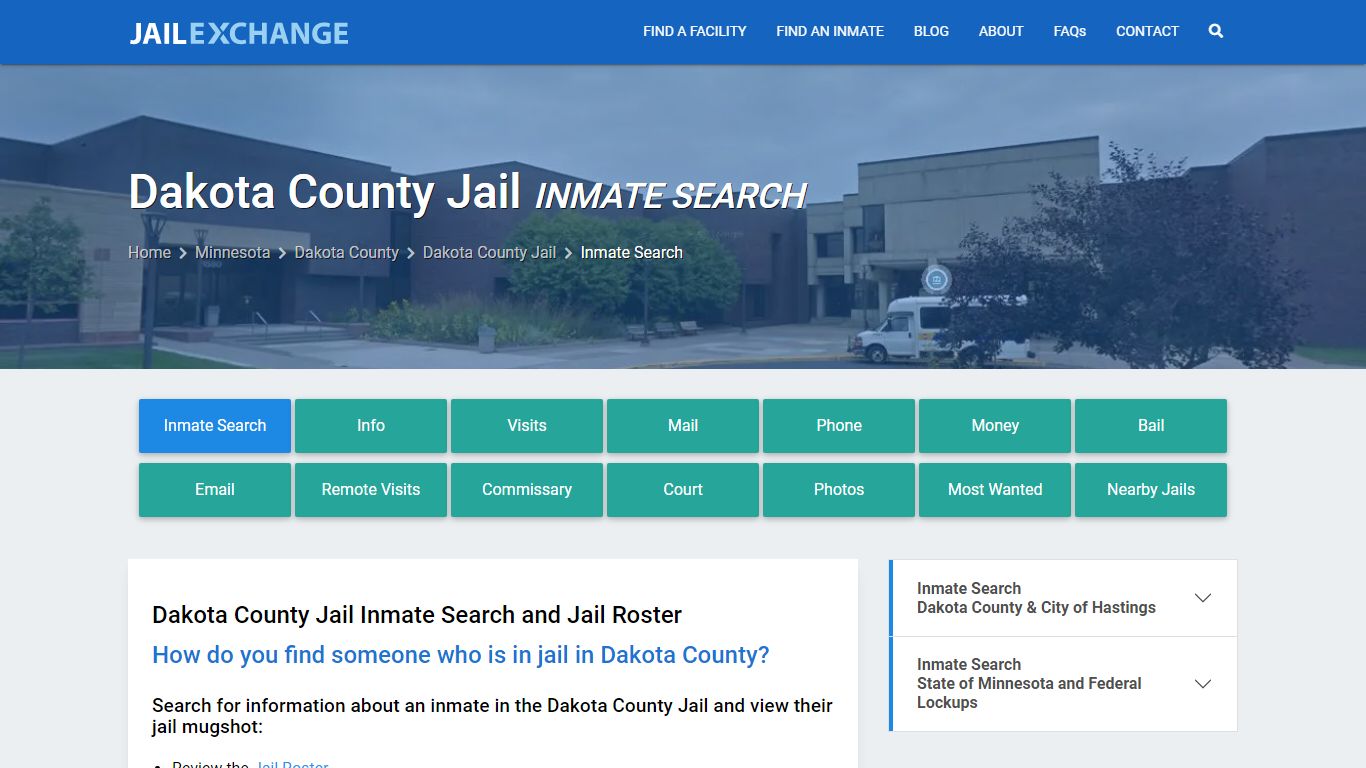 Inmate Search: Roster & Mugshots - Dakota County Jail, MN