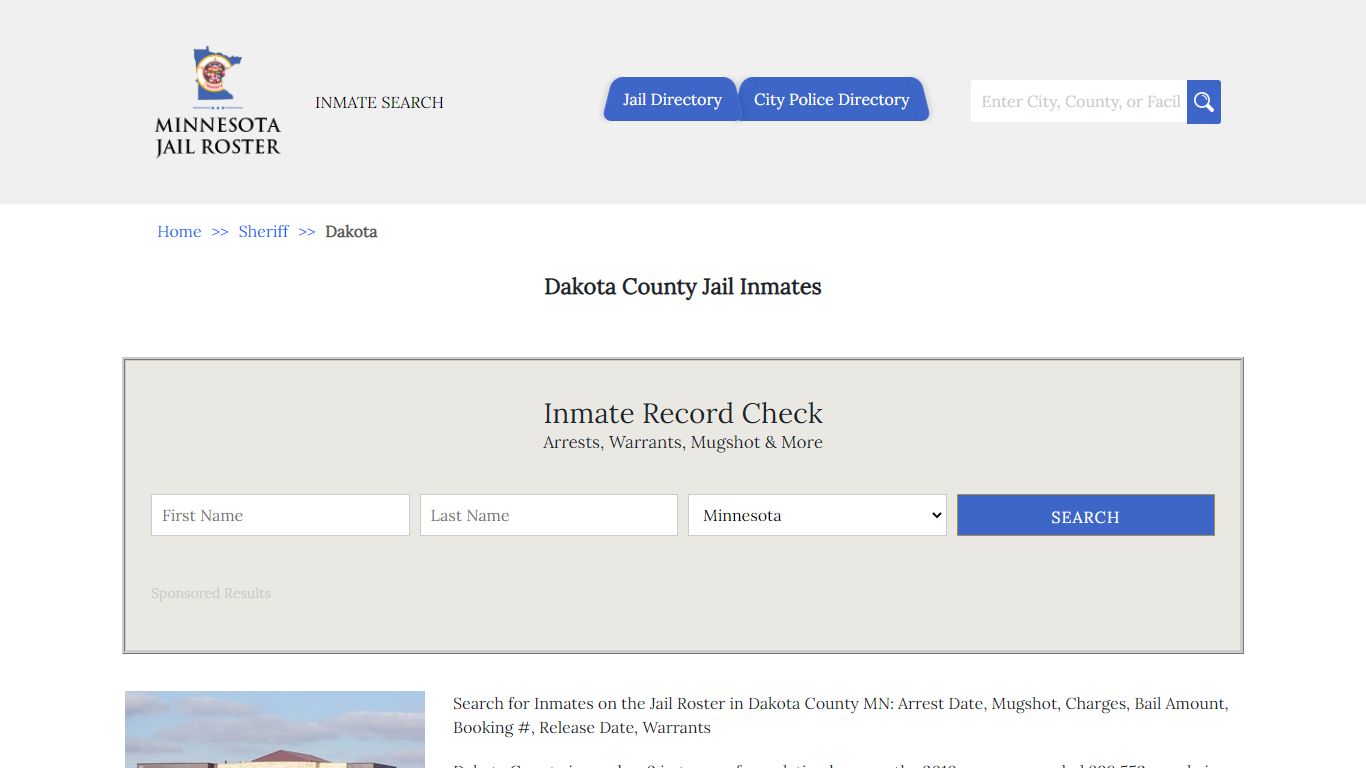 Dakota County Jail Inmates | Jail Roster Search